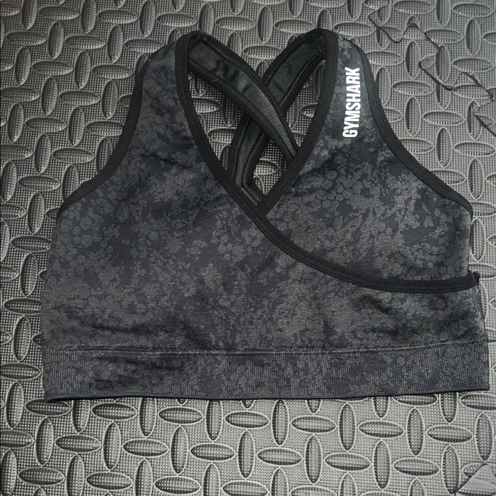Gymshark Black Patterned Sports Bra